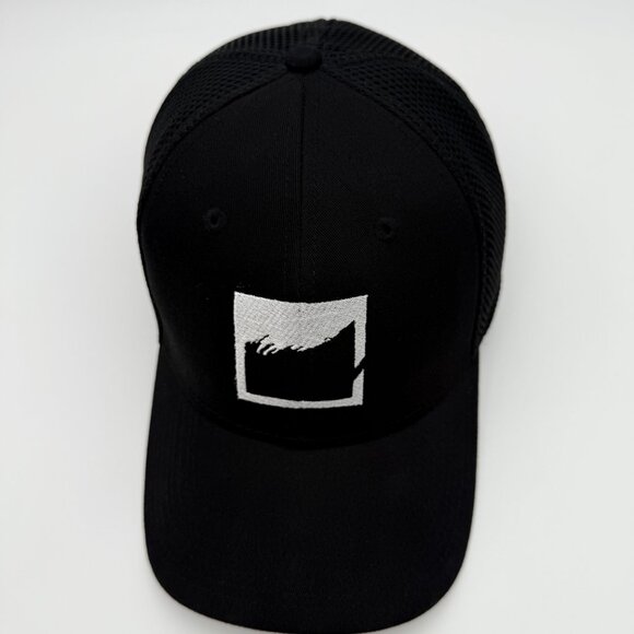 NEW ERA Black Mesh Snapback Cap L/XL – Modern Logo Trucker Hat, Adjustable - Picture 7 of 11